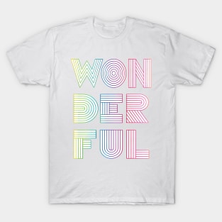 WONDERFUL retro typography design T-Shirt